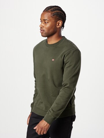 NAPAPIJRI Regular fit Sweatshirt 'BALIS' i grön: framsida