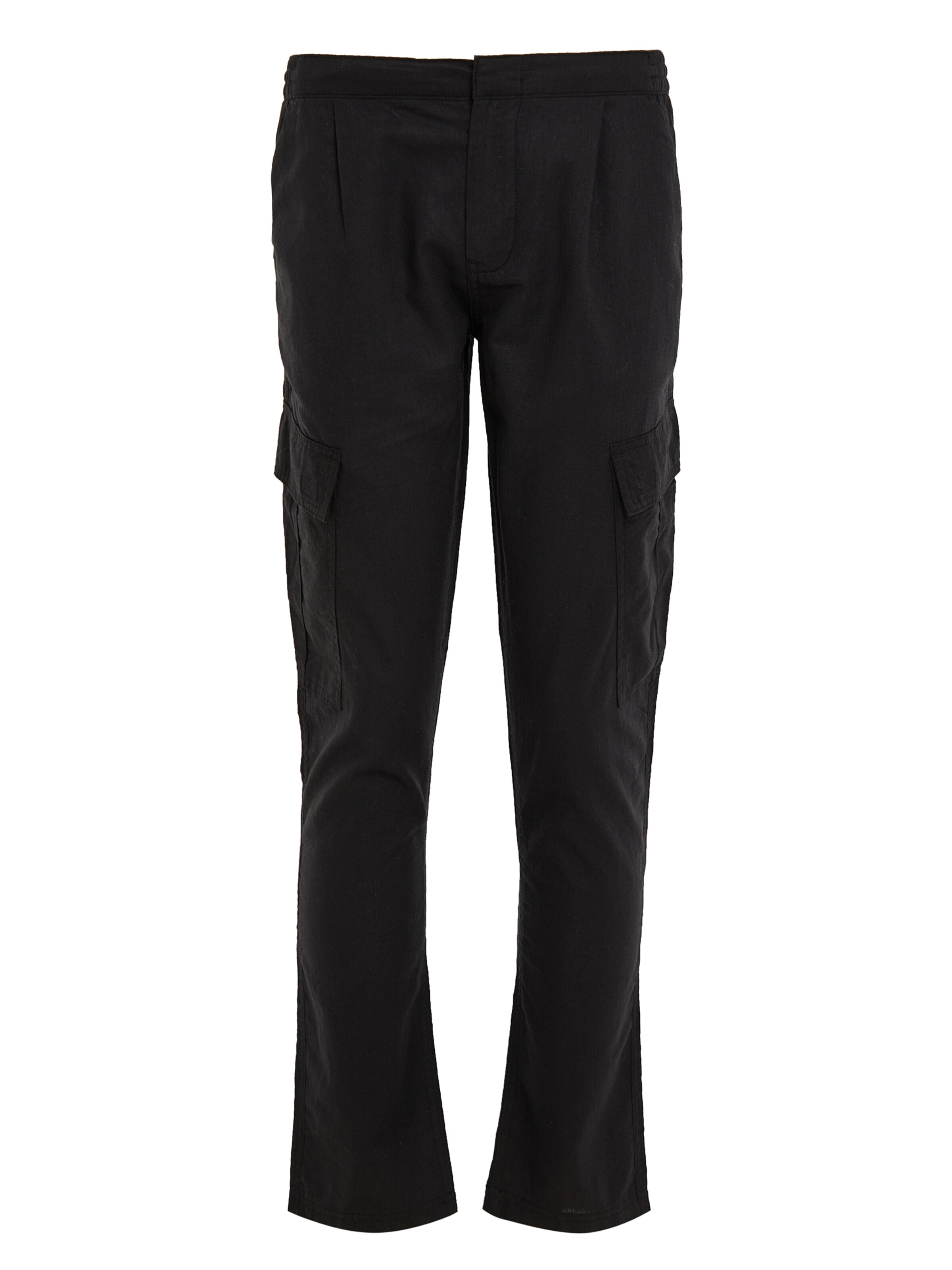 Threadbare Cargo trousers 'Gordon' in Black: front