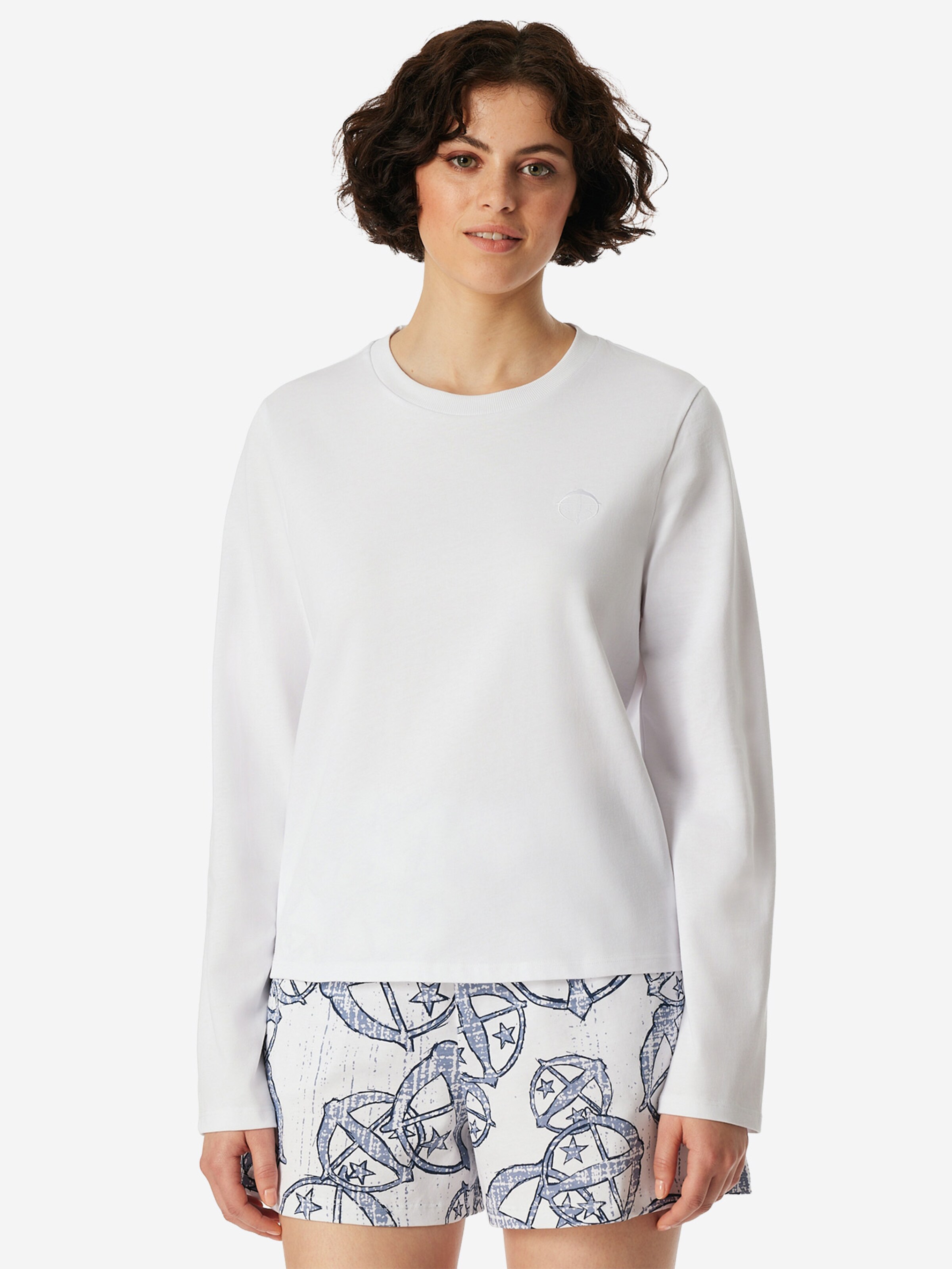 SCHIESSER Shirt ' SCHIESSER 150 YEARS ' in Wit: voorkant