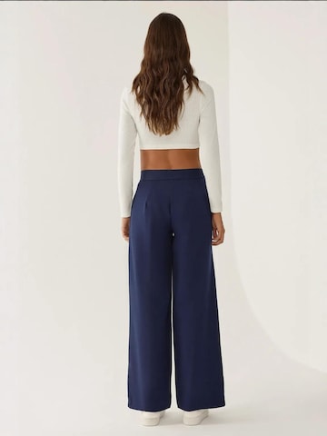 Hiccup Wide Leg Hose in Blau