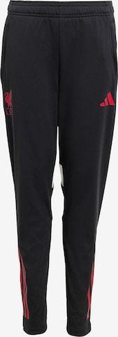ADIDAS PERFORMANCE - Slimfit Pantalón deportivo 'FC Liverpool Tiro 25 Competition' en negro: frente