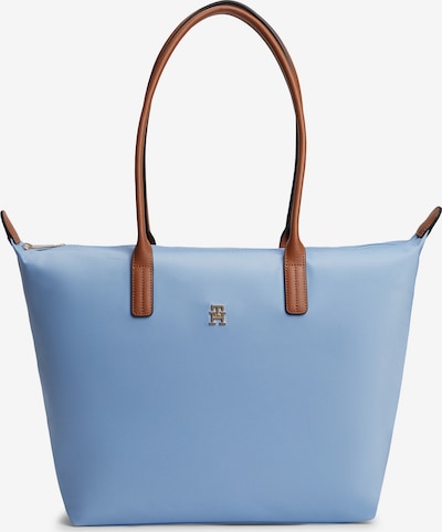 TOMMY HILFIGER Ostoskassi 'Popette' värissä vaaleansininen / konjakki, Tuotenäkymä