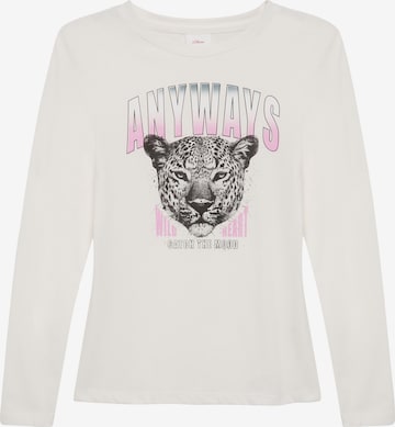 T-Shirt s.Oliver en blanc : devant