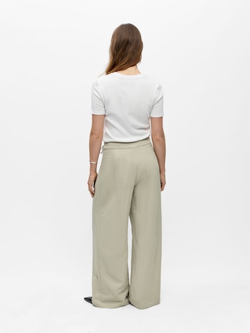 OBJECT Wide leg Pants 'OBJSaga' in Green