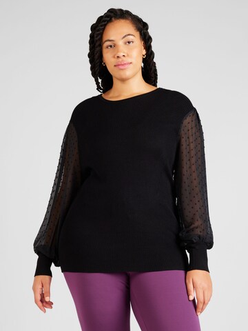 ONLY Carmakoma Pullover 'JASMINE' in Schwarz: predná strana