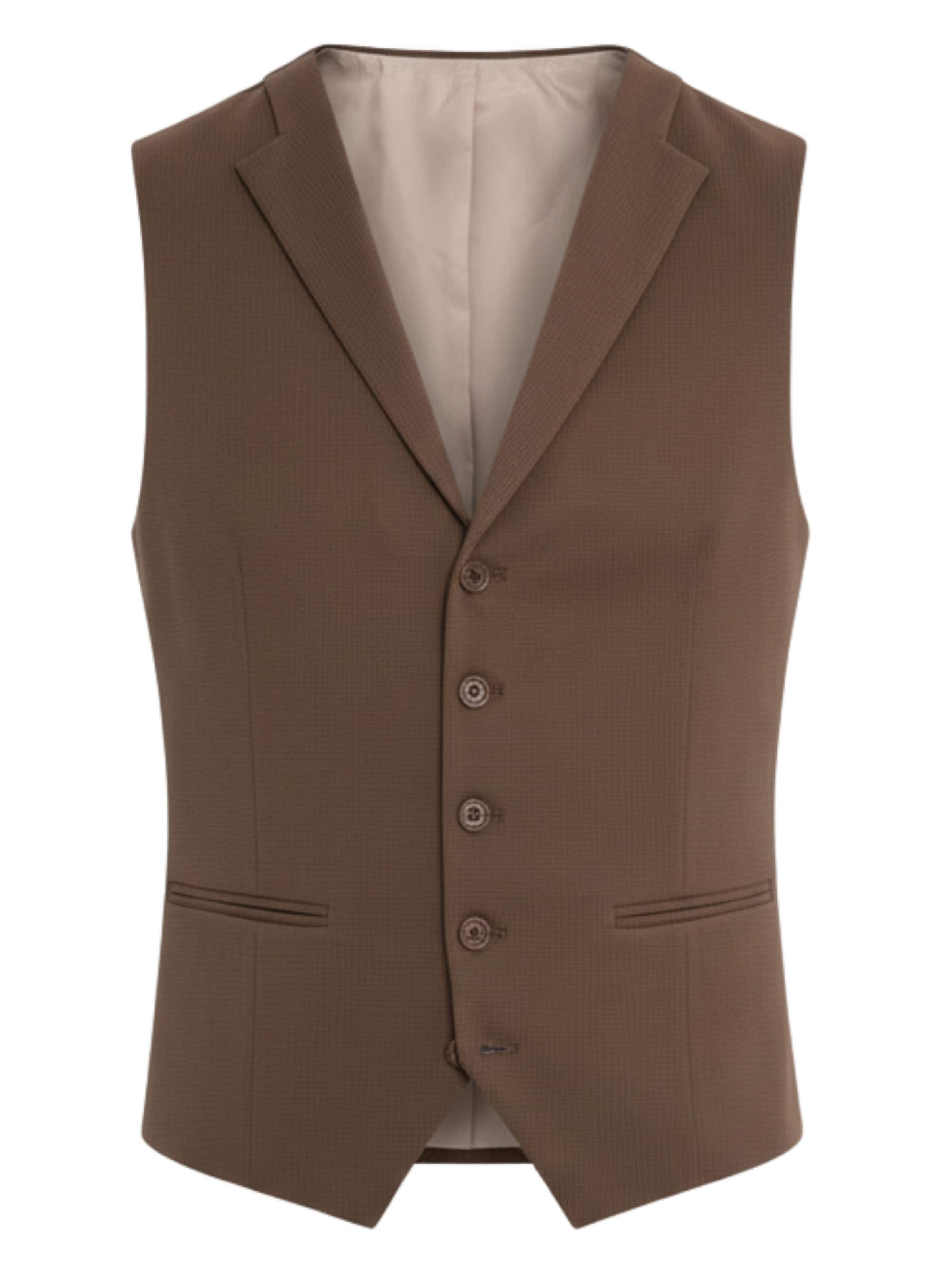 Ombre Bodywarmer 'OM-BLZV-0144' in Bruin: voorkant