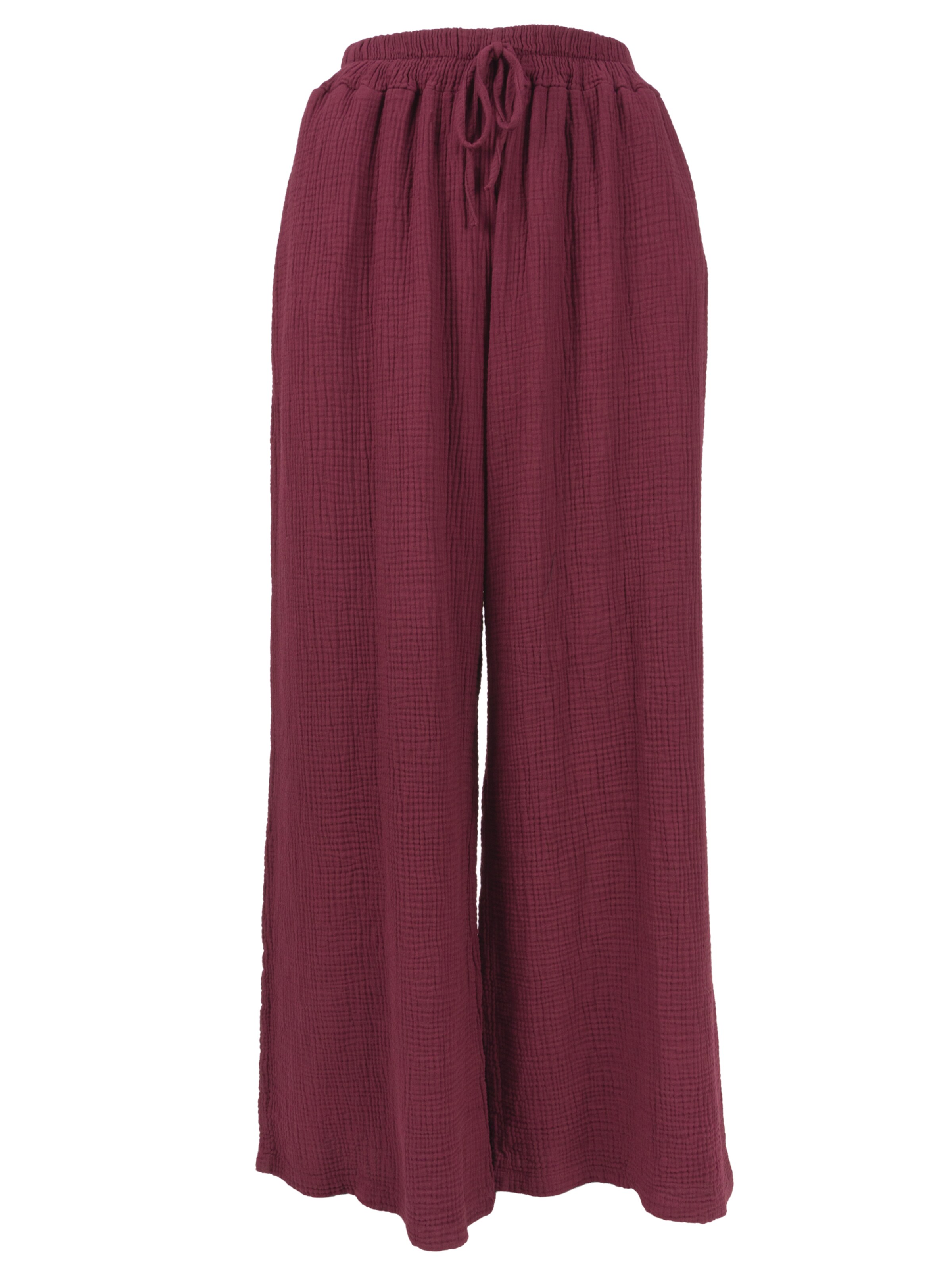 Wide Leg Pantalon 'AYANA MUSSELIN' Seasons of April en rouge : devant