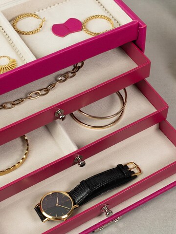 Friedrich23 Sieraden-bewaring 'JOLIE Schmuckkästchen - Kreuznarben Optik' in Roze