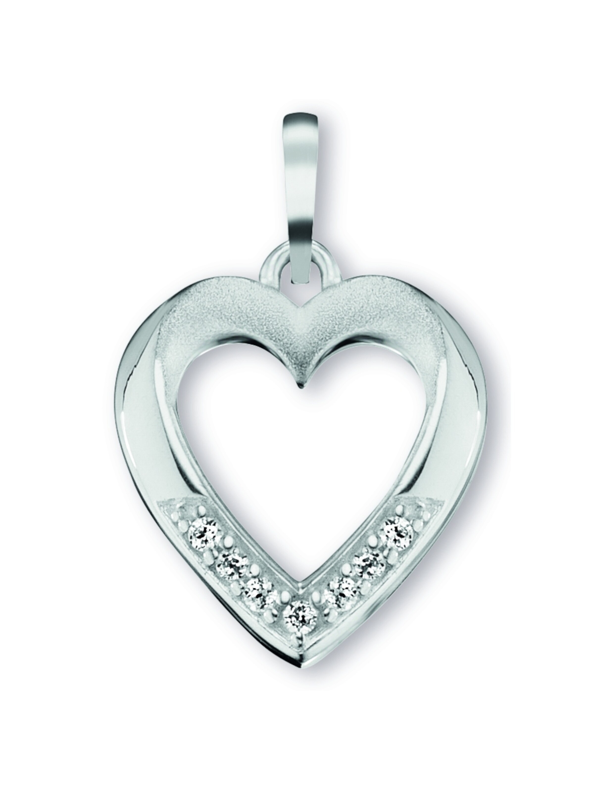 ONE ELEMENT Pendant 'Herz' in Silver: front