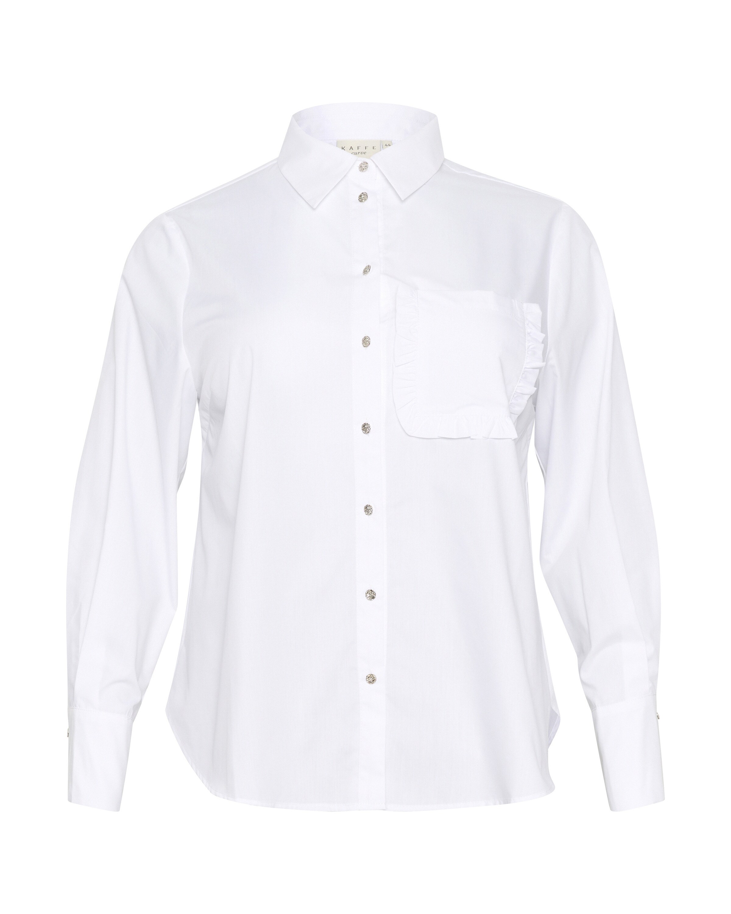 KAFFE CURVE Blouse 'Elna' in White: front