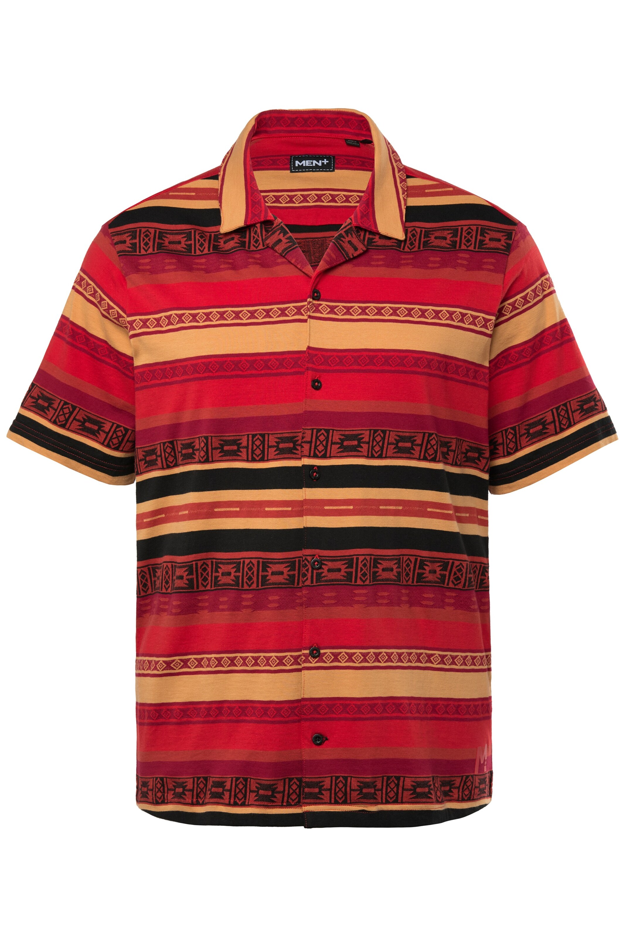 Men Plus Comfort fit Overhemd in Rood: voorkant