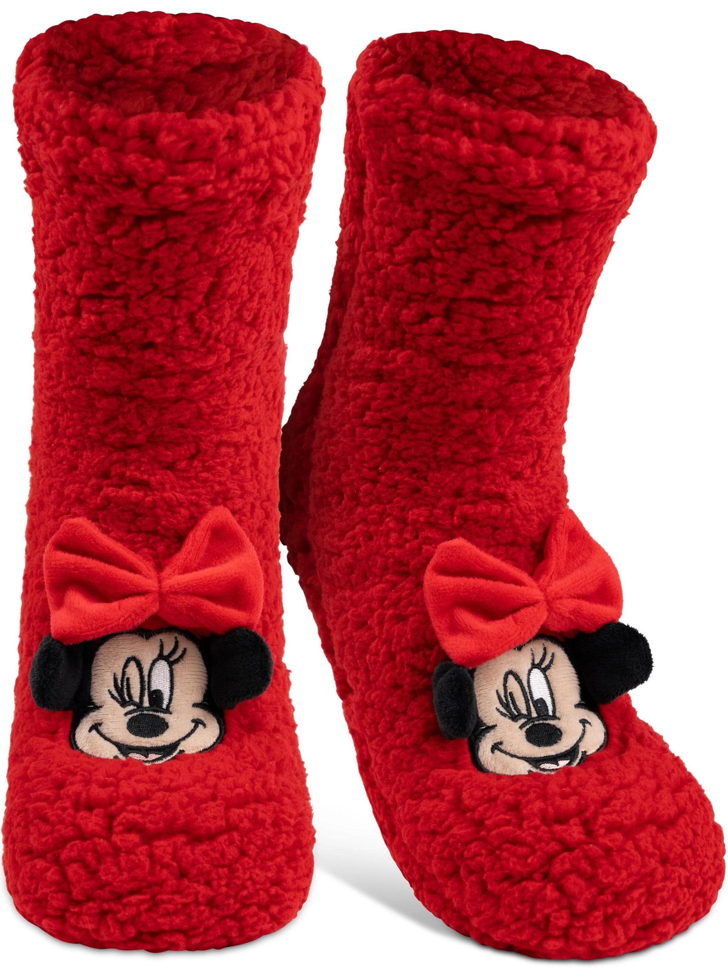 Disney Minnie Mouse Socken 'Hüttensocken'‌‌‌‌‌‌‌‌ in Rot: Vorderseite