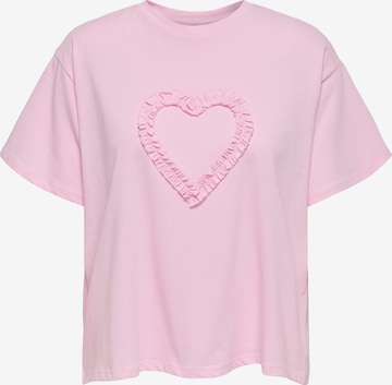 T-shirt 'ONLZAMMY' ONLY en rose : devant