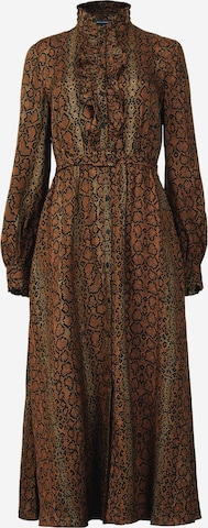 FRENCH CONNECTION Shirt dress 'Erina' in Brown: front