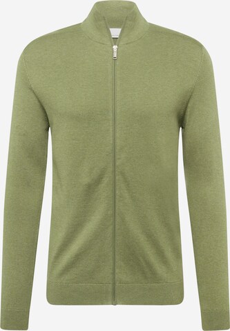 SELECTED HOMME Gebreid vest 'Berg' in Groen: voorkant