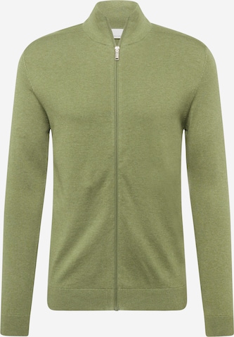 SELECTED HOMME Knit Cardigan 'Berg' in Green: front
