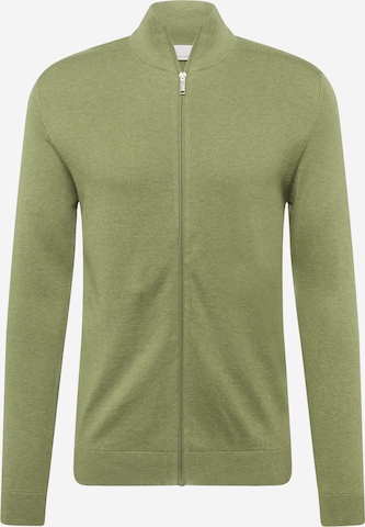 SELECTED HOMME - Casaco de malha 'Berg' em verde: frente