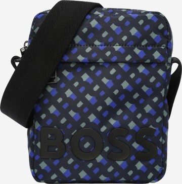 BOSS Black - Mala de ombro 'Catch' em azul