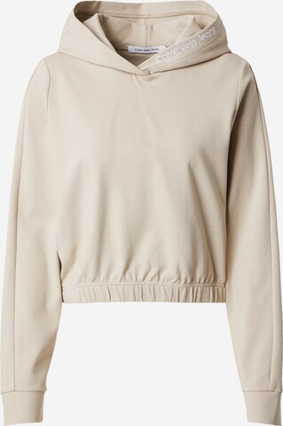 Calvin Klein Jeans Sweatshirt in Beige: voorkant