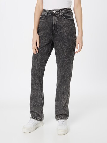 WEEKDAY Loosefit Jeans 'Rowe' in Zwart: voorkant