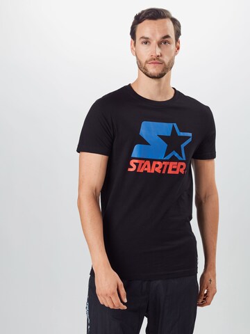 Starter Black Label Regular Fit T-Shirt in Schwarz: predná strana