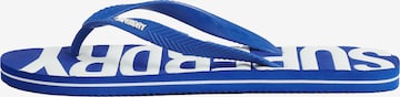 Superdry T-Bar Sandals in Blue: front