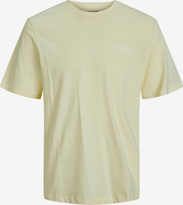 JACK & JONES T-shirt 'EARTH' i gul: framsida