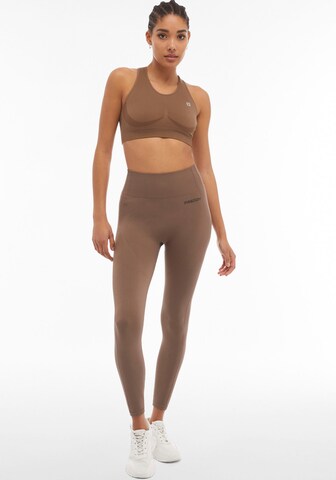 Freddy Skinny Workout Pants in Brown