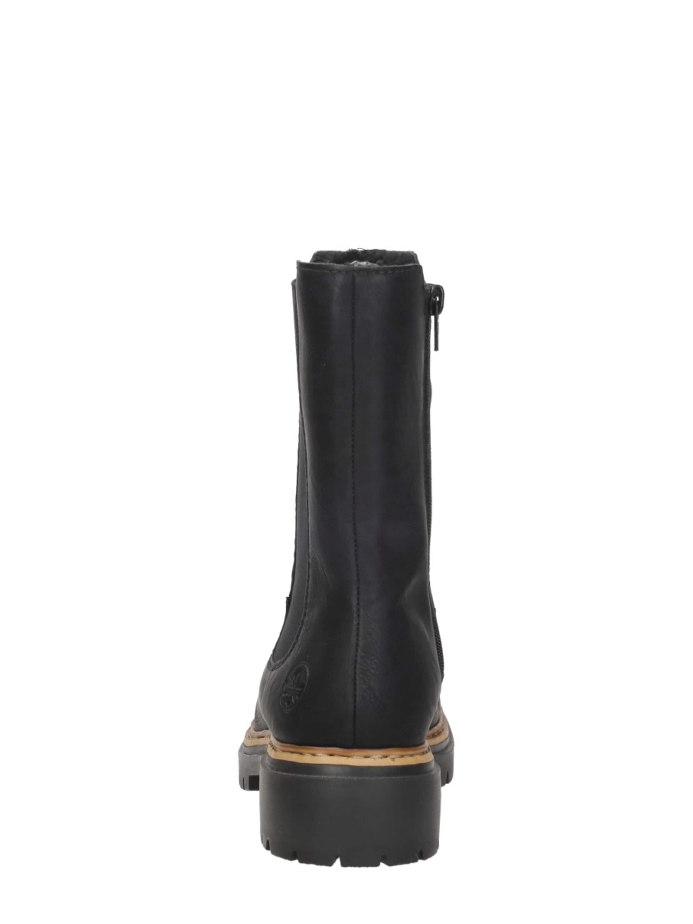 Rieker Boots 'Enkellaarsjes Plat' in Zwart