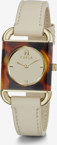 FURLA Analoog horloge 'Arco Square' in Beige: voorkant