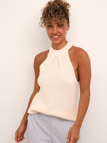 Cream Knitted top 'Hami' in Beige: front