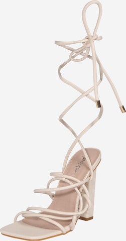 Sandales Nasty Gal en beige : devant