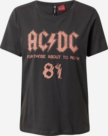 ONLY Shirt 'AC/DC LIFE TOUR' in Grijs: voorkant