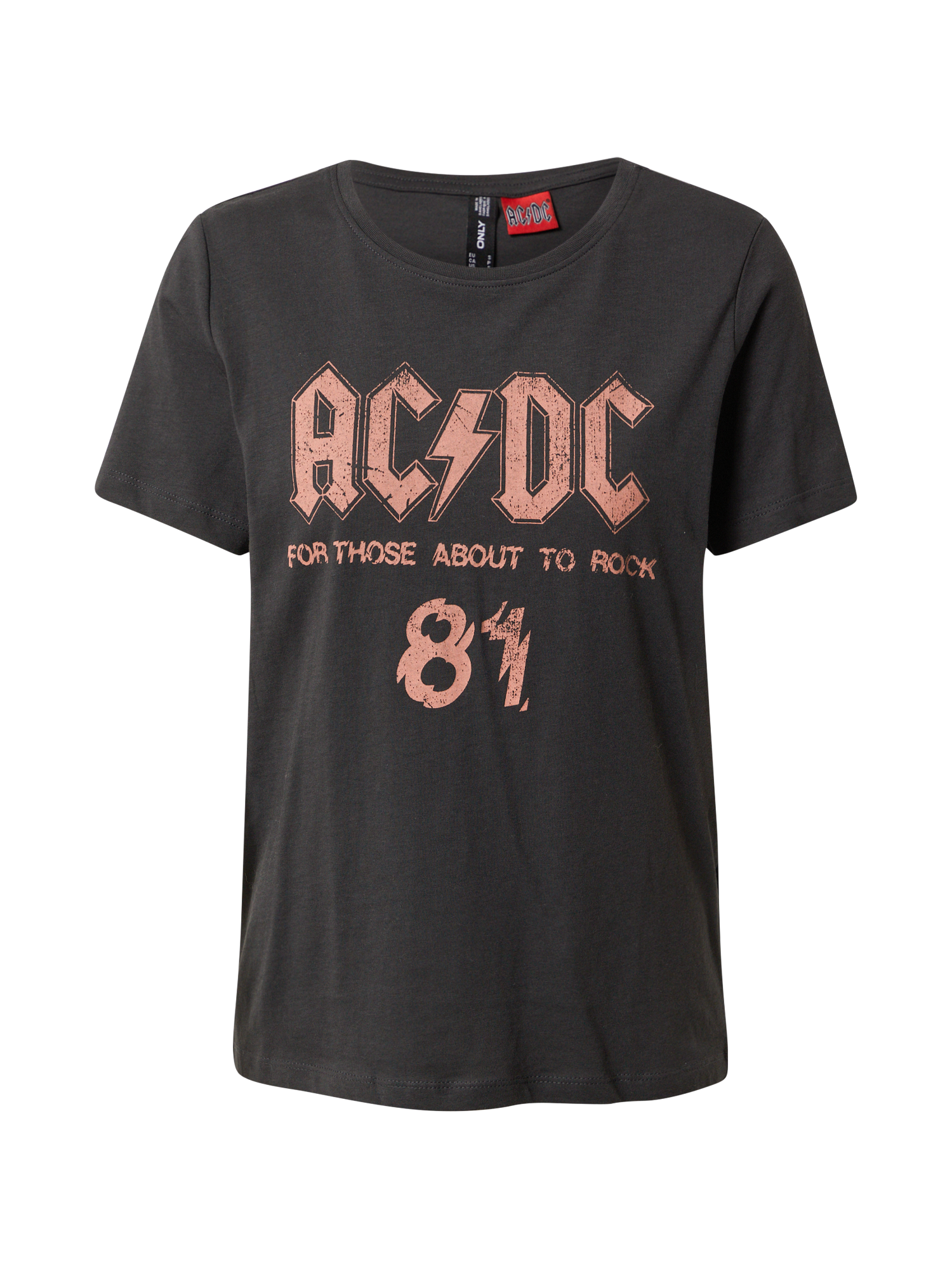 Odzież Kobiety ONLY Koszulka AC/DC LIFE TOUR w kolorze Ciemnoszarym 