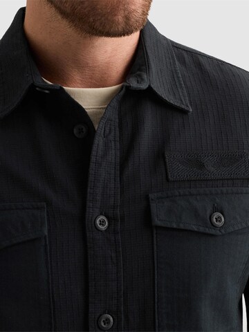 PME Legend Regular fit Overhemd 'Shirt in 100% cotton with chest pockets and badge' in Blauw