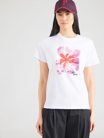 Iriedaily - Camisa 'Waterflower' em branco: frente