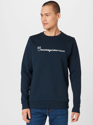 KnowledgeCotton Apparel Sweatshirt 'ELM' - (GOTS) in Blau: predná strana