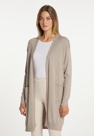 usha WHITE LABEL Knit Cardigan in Grey: front