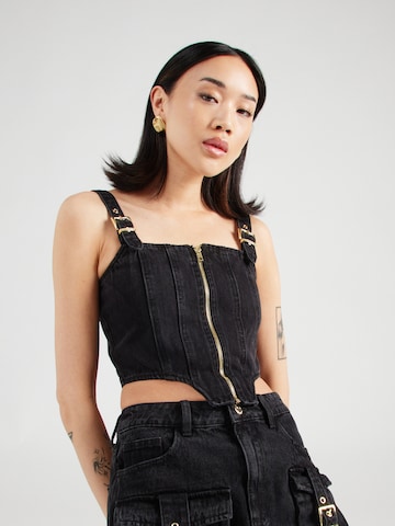 Hoermanseder x About You Top 'Aileen' in Black: front