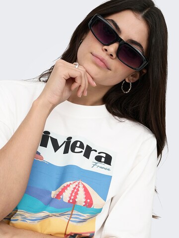 T-shirt 'ONLVEGA' ONLY en blanc