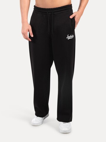 Smilodox Loose fit Trousers 'Lorik' in Black: front