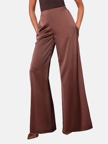 Friends Like These Wide leg Trousers in Brown: front