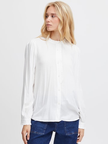 ICHI Blouse ' Gemano ' in Wit: voorkant