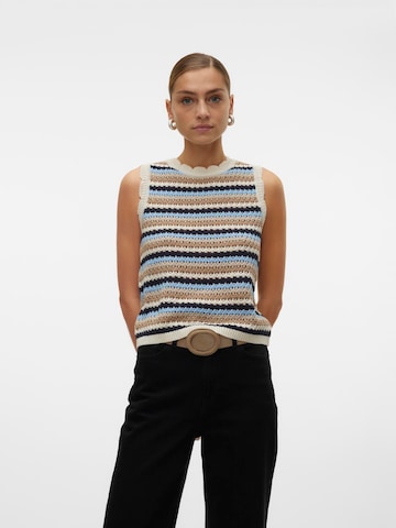 VERO MODA - Top de punto 'Menorca' en beige: frente