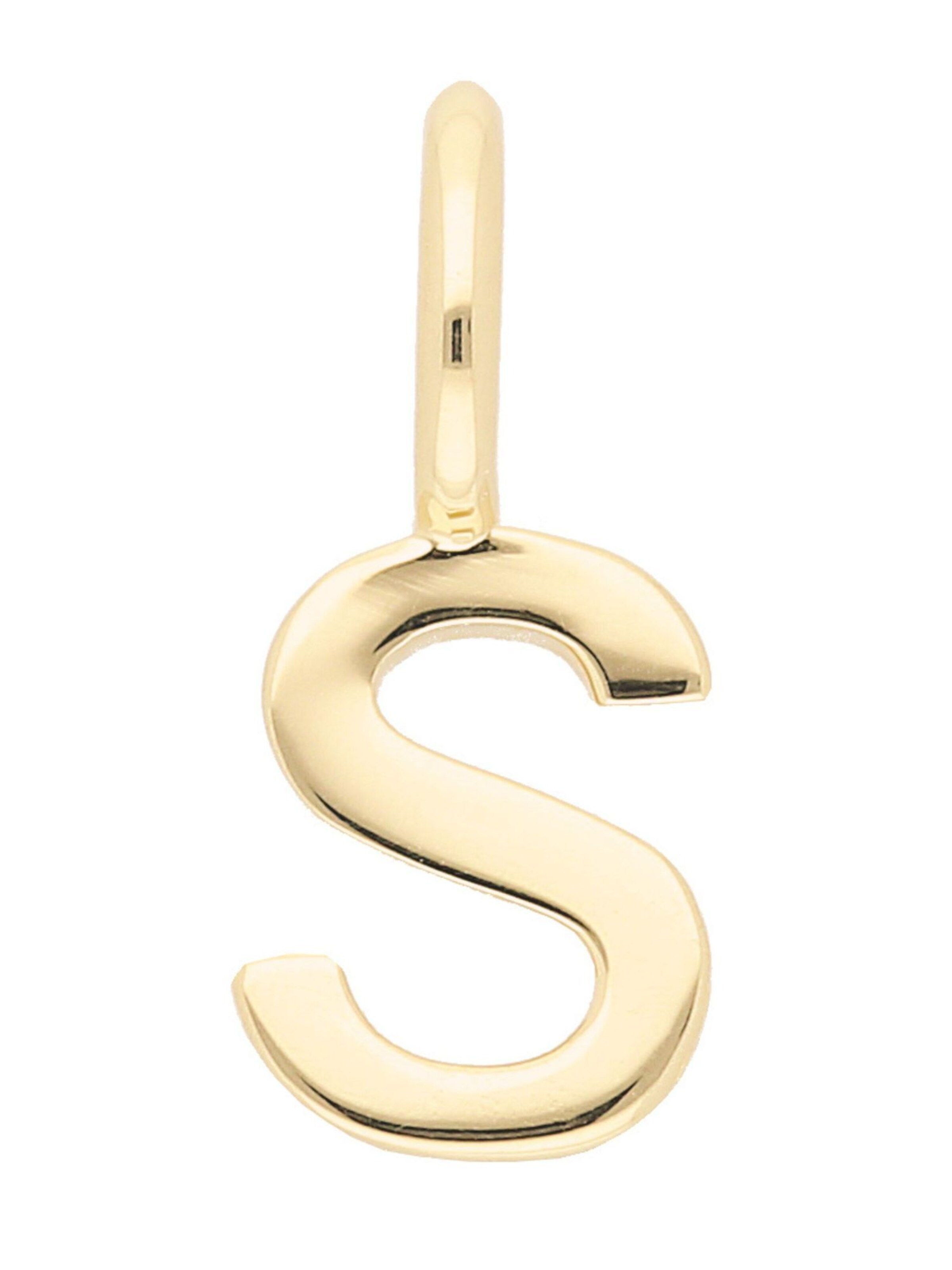 Adelia´s Anhänger 'S' in Gold: Vorderseite