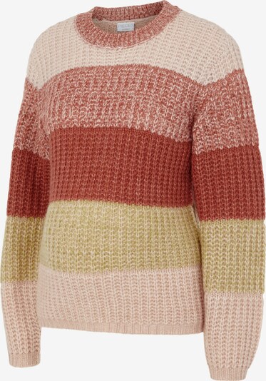 Pieces Maternity Sweater 'Ena' in Olive / Pink / Rusty red / mottled red, Item view