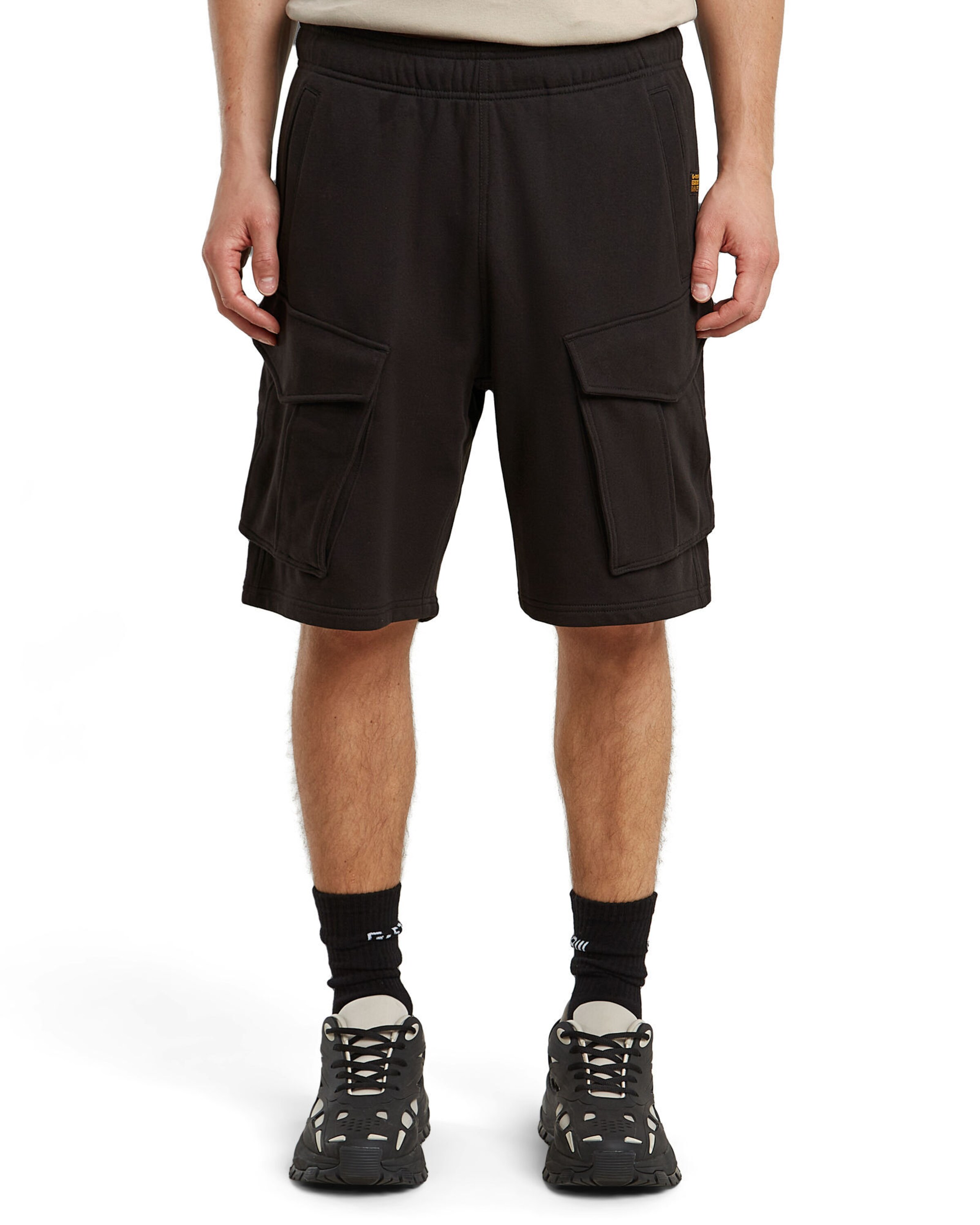 G-STAR Loosefit Cargobroek in Zwart: voorkant