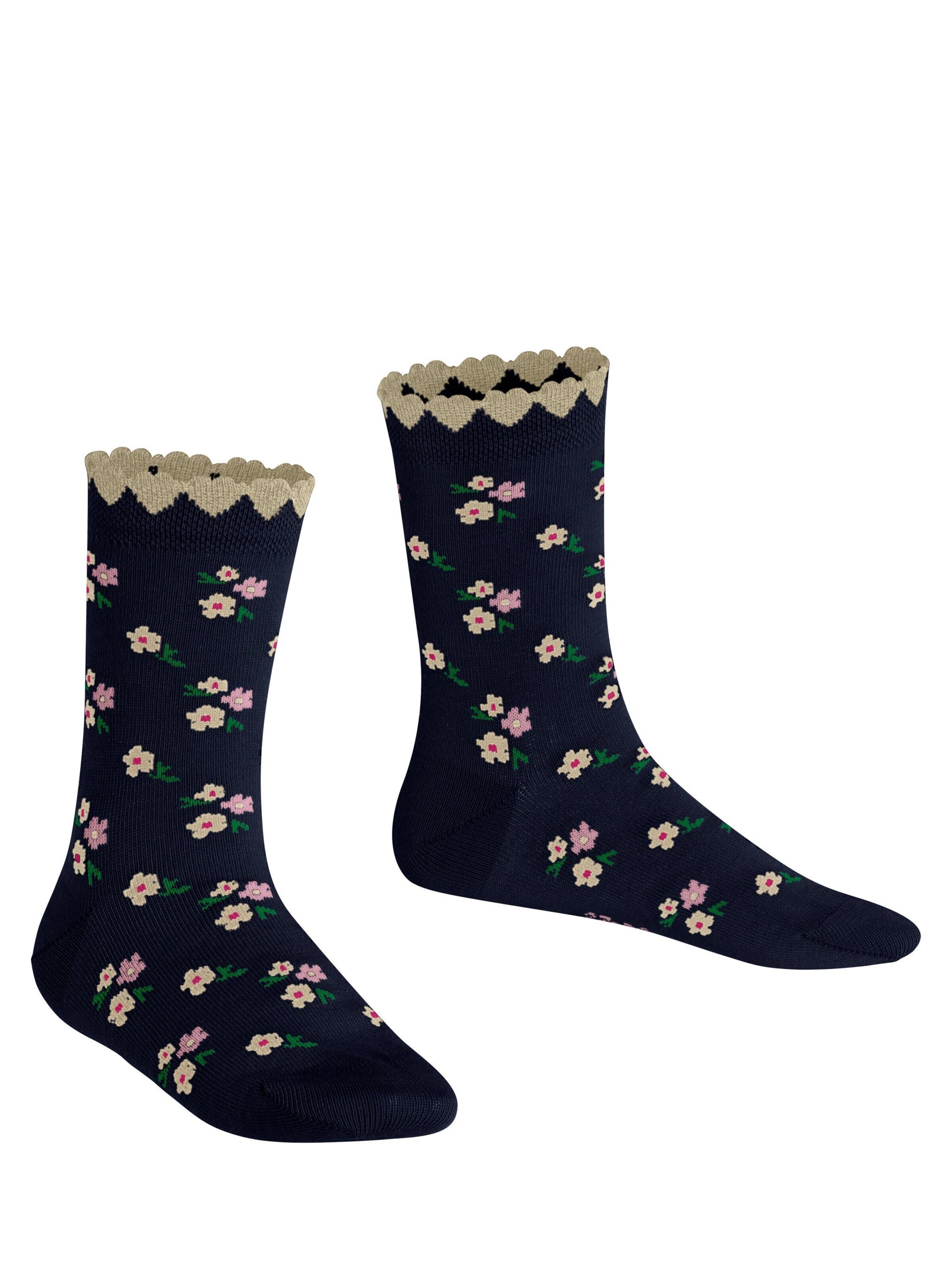 FALKE Socks 'Ditsy Flowers' in Blue