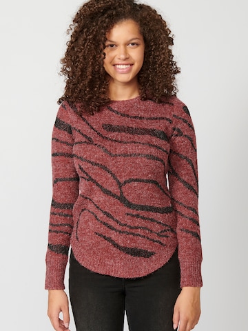 Pull-over KOROSHI en rouge : devant