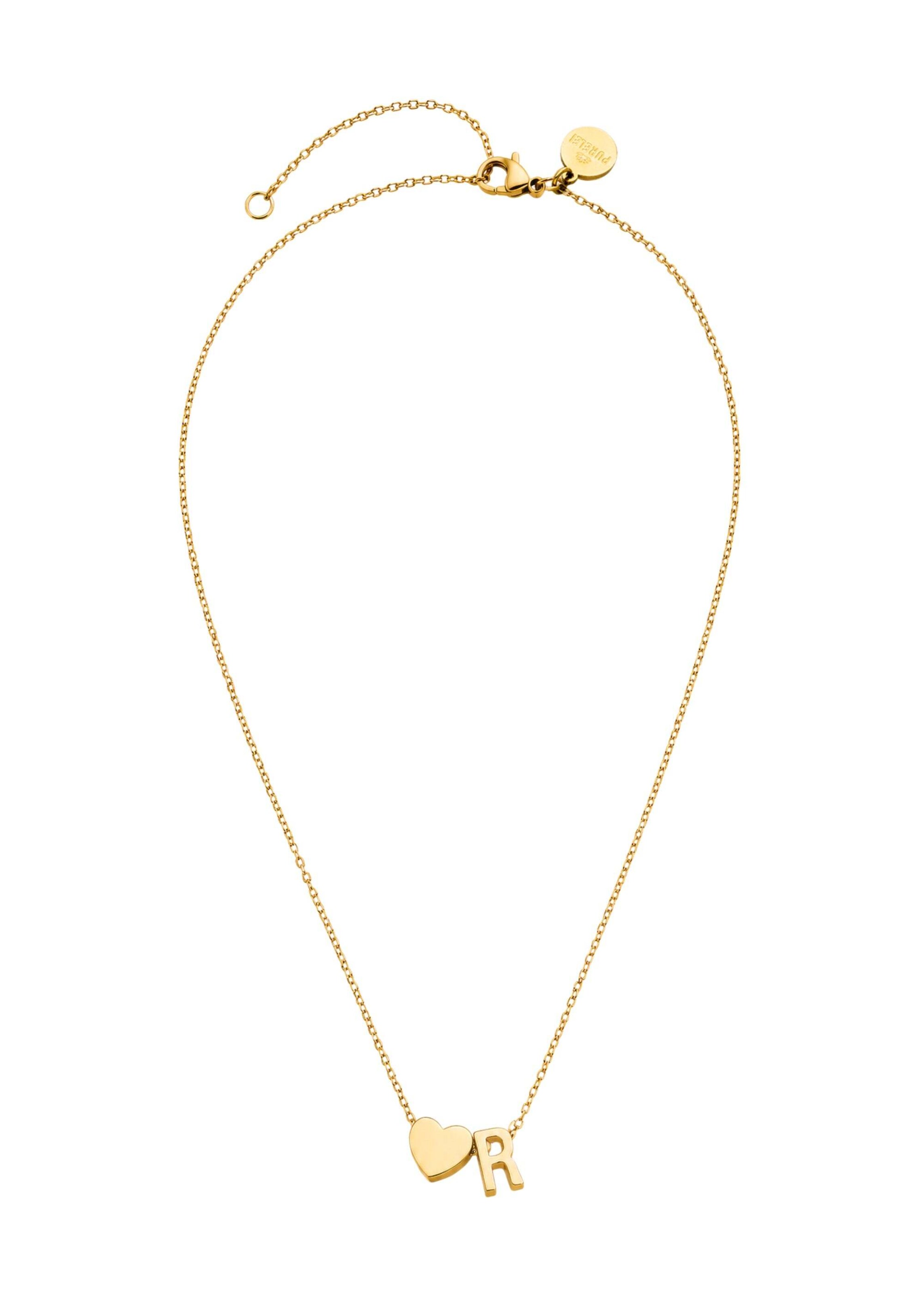 Collana 'Letter Heart R' di PURELEI in oro: frontale
